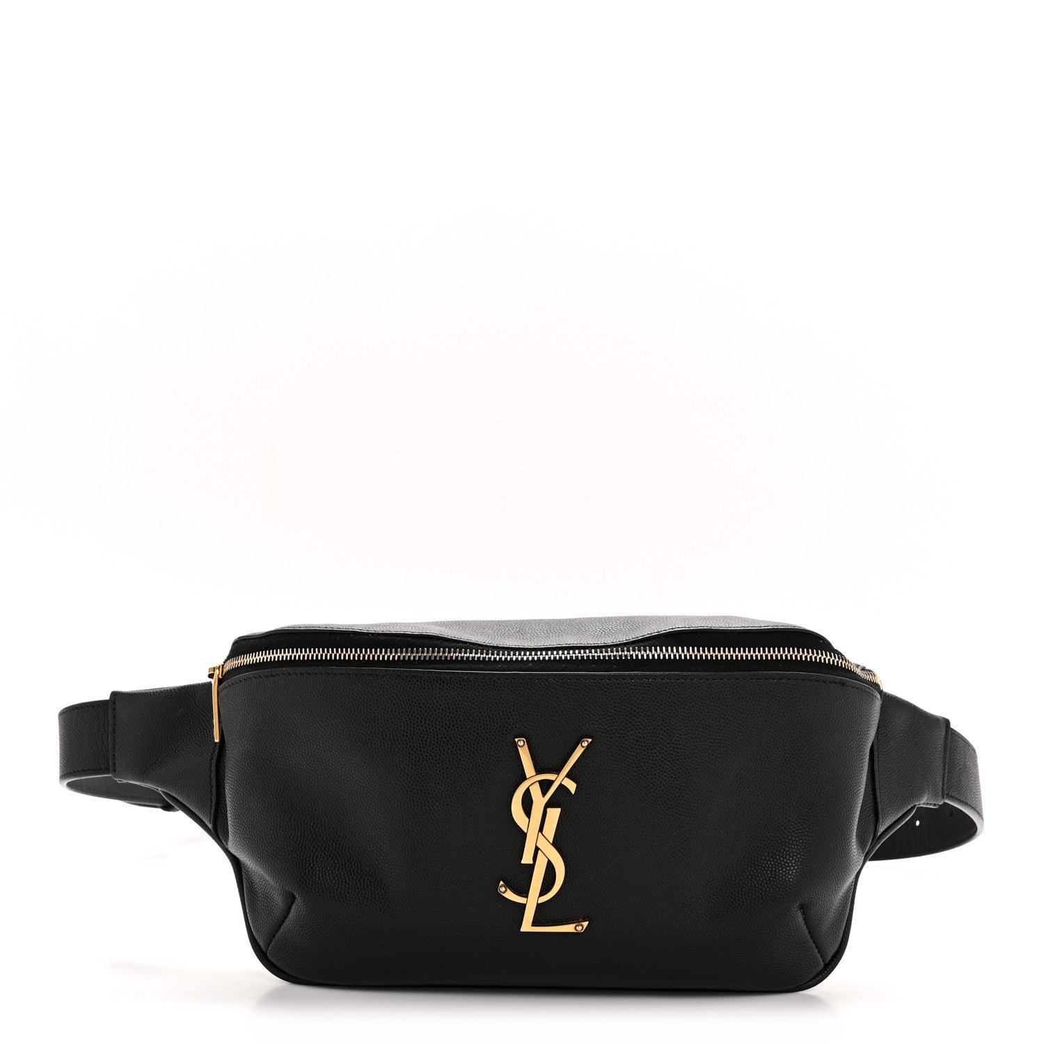 Saint Laurent Grain De Poudre Monogram Belt Bag Black 1 of 15