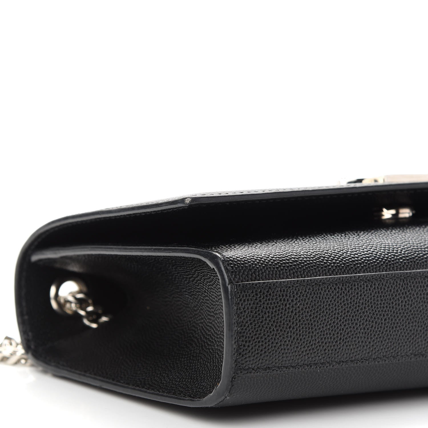 Saint Laurent Grain De Poudre Small Monogram Kate Satchel Black 7 of 8