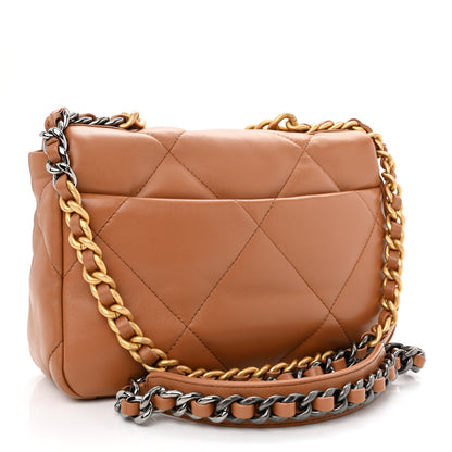 Chanel Lambskin Quilted Medium Chanel 19 Flap Brown 3 of 11