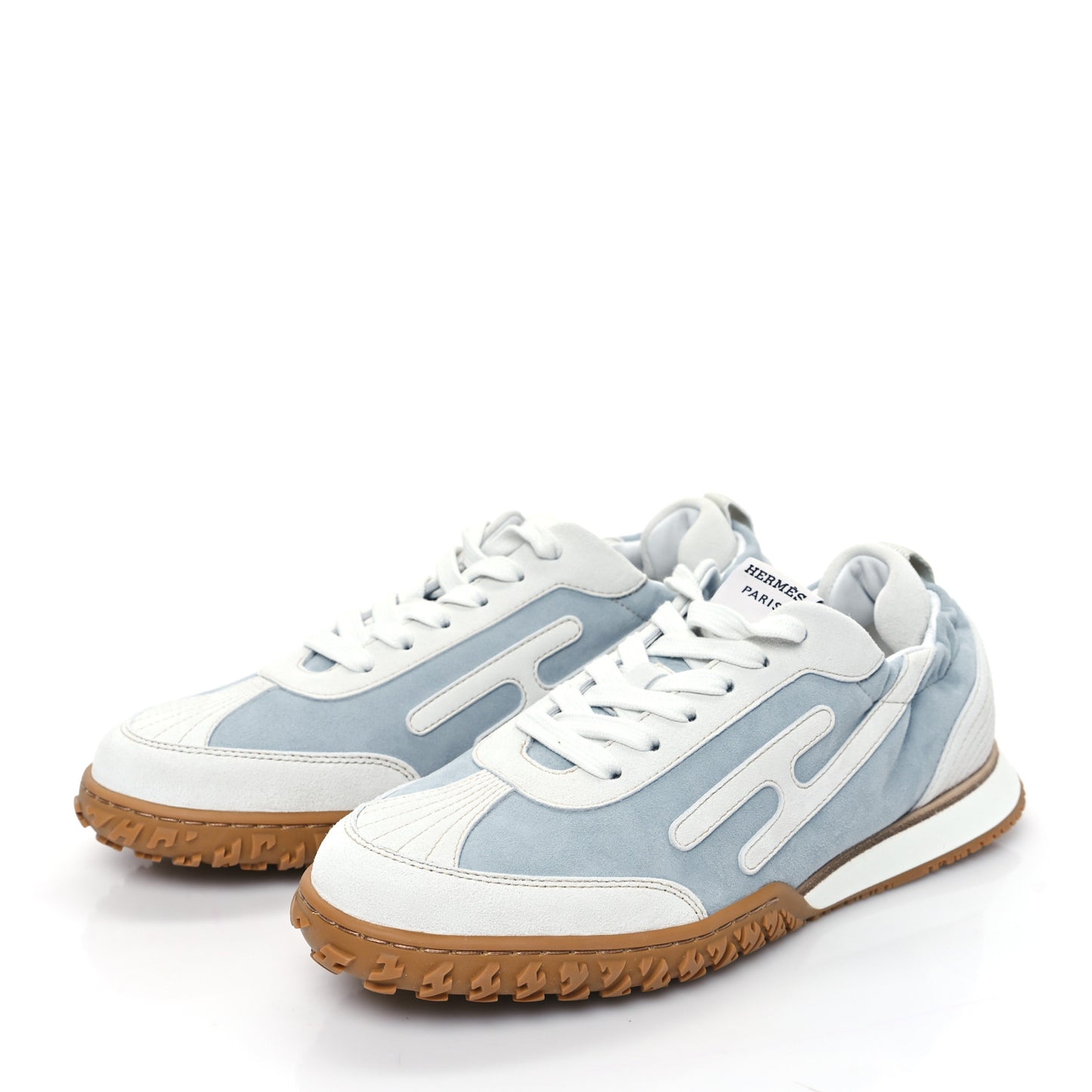Suede Goatskin Jet Sneakers 37.5 Gris Nuage White