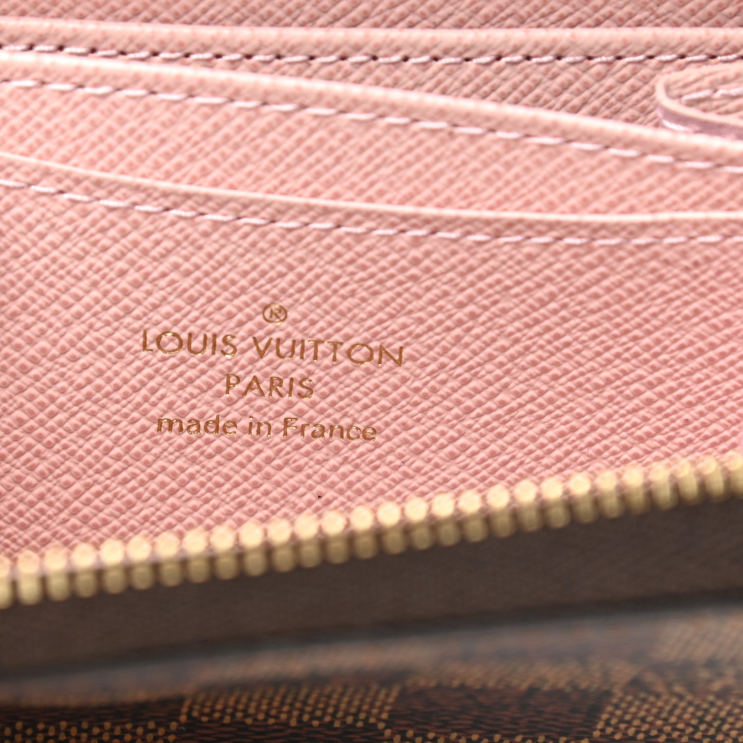 Damier Ebene Zippy Coin Purse Rose Ballerine