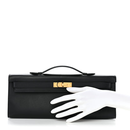 Hermes Swift Kelly Cut Clutch Pochette Black 2 of 12