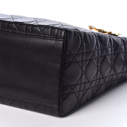 Christian Dior Lambskin Cannage Medium Lady Dior Black 7 of 9