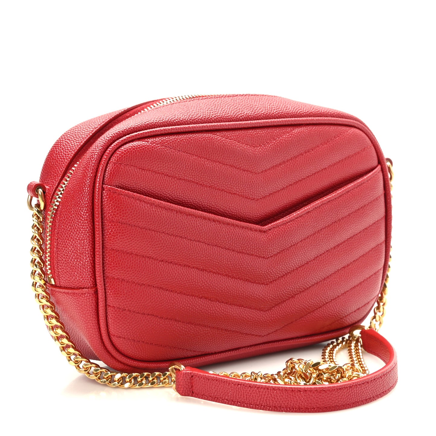 Grain De Poudre Matelasse Monogram Mini Lou Camera Bag Eros Red