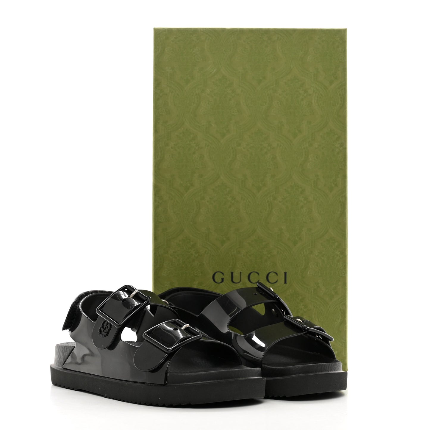 Rubber Mini Double G Womens Dad Sandals 36 Black