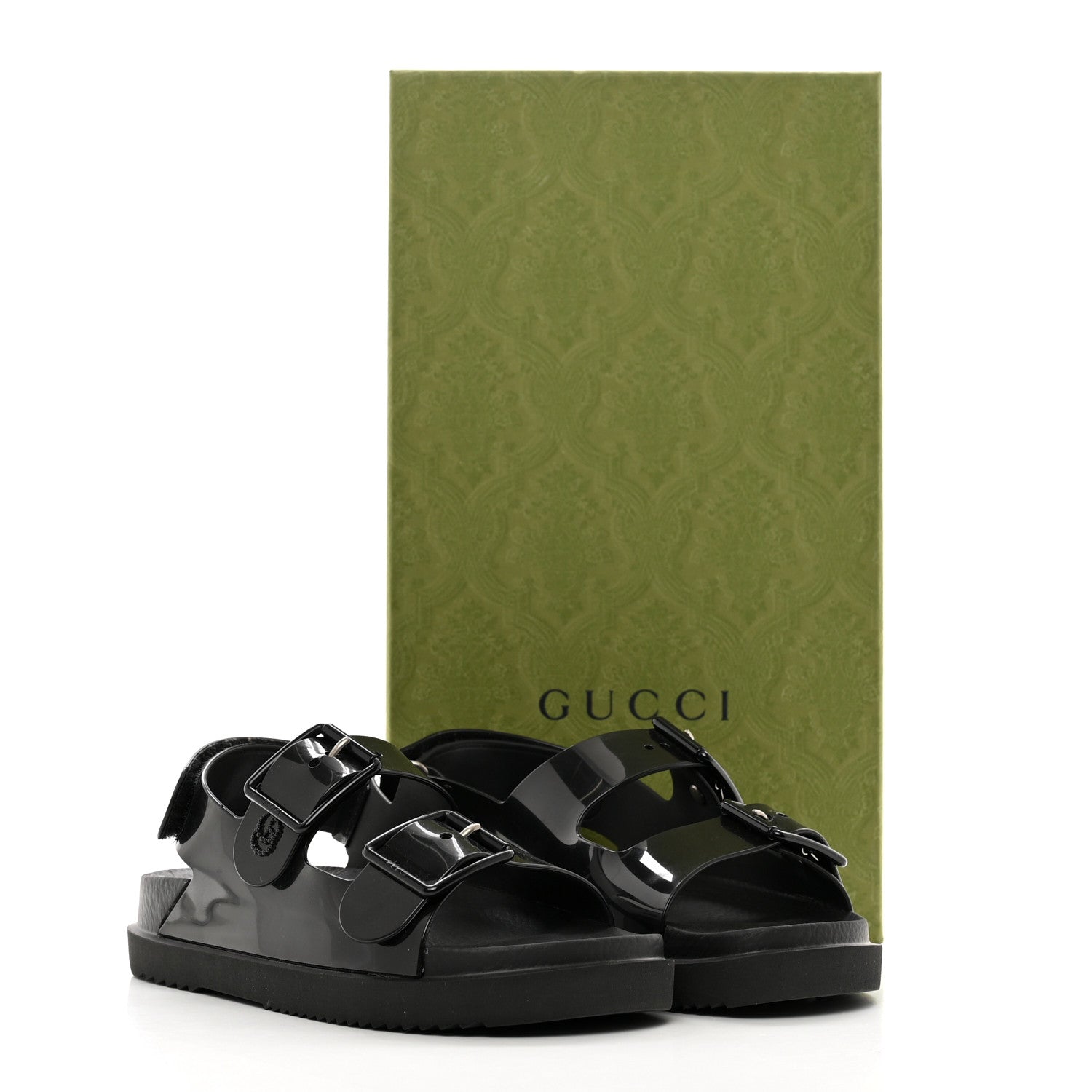 Gucci Rubber Mini Double G Womens Dad Sandals 36 Black 8 of 8