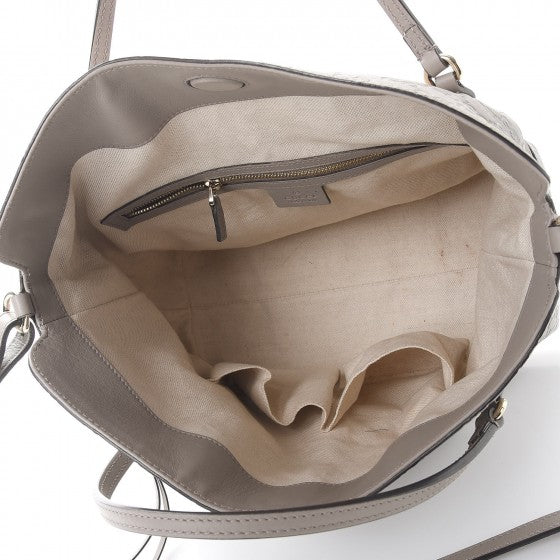 Gucci Guccissima Medium Bree Foldover Tote Storm Grey 5 of 11