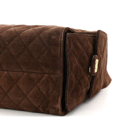 Chanel Suede Quilted Medium Chanel 25 Handbag Dark Brown 11 of 11
