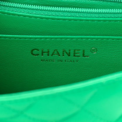 Chanel Lambskin Quilted Mini Square Flap Green 6 of 16