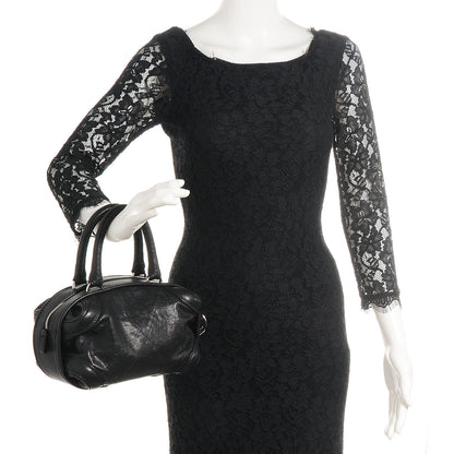 Chanel Calfskin Round Bowling Bag Black 2 of 8