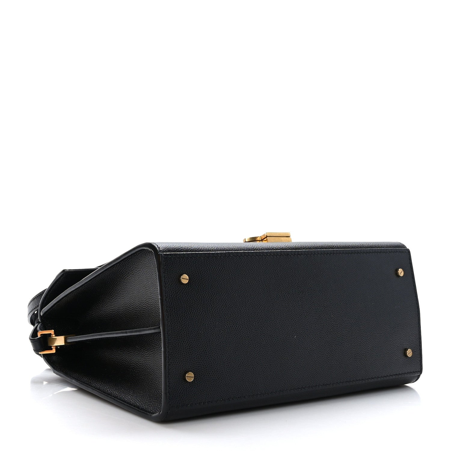 Saint Laurent Grain de Poudre Medium Classic Monogram Cassandra Top Handle Black 4 of 10