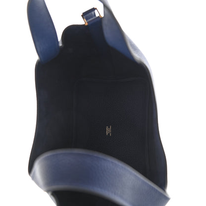 Hermes Taurillon Clemence Picotin Lock 18 PM Bleu Royal 4 of 10
