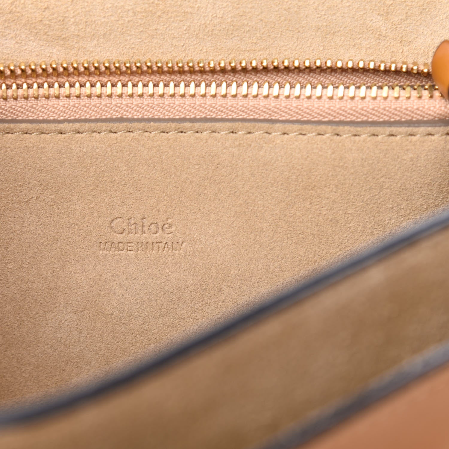 Chloe Suede Calfskin Medium Faye Shoulder Bag Mustard Brown 6 of 10