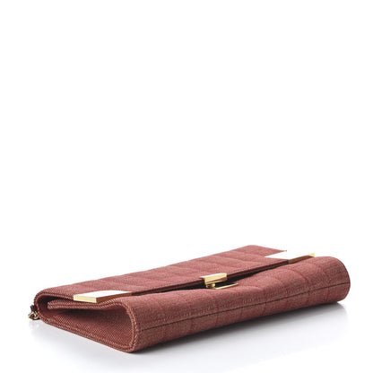 Chanel Denim Chocolate Bar Flap Red 4 of 10