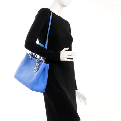 Christian Dior Bullcalf Medium Diorissimo Tote Blue 2 of 8