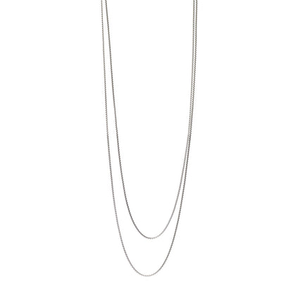 David Yurman Sterling Silver 14K Yellow Gold 1.7mm Box Chain Necklace 72" 1 of 5