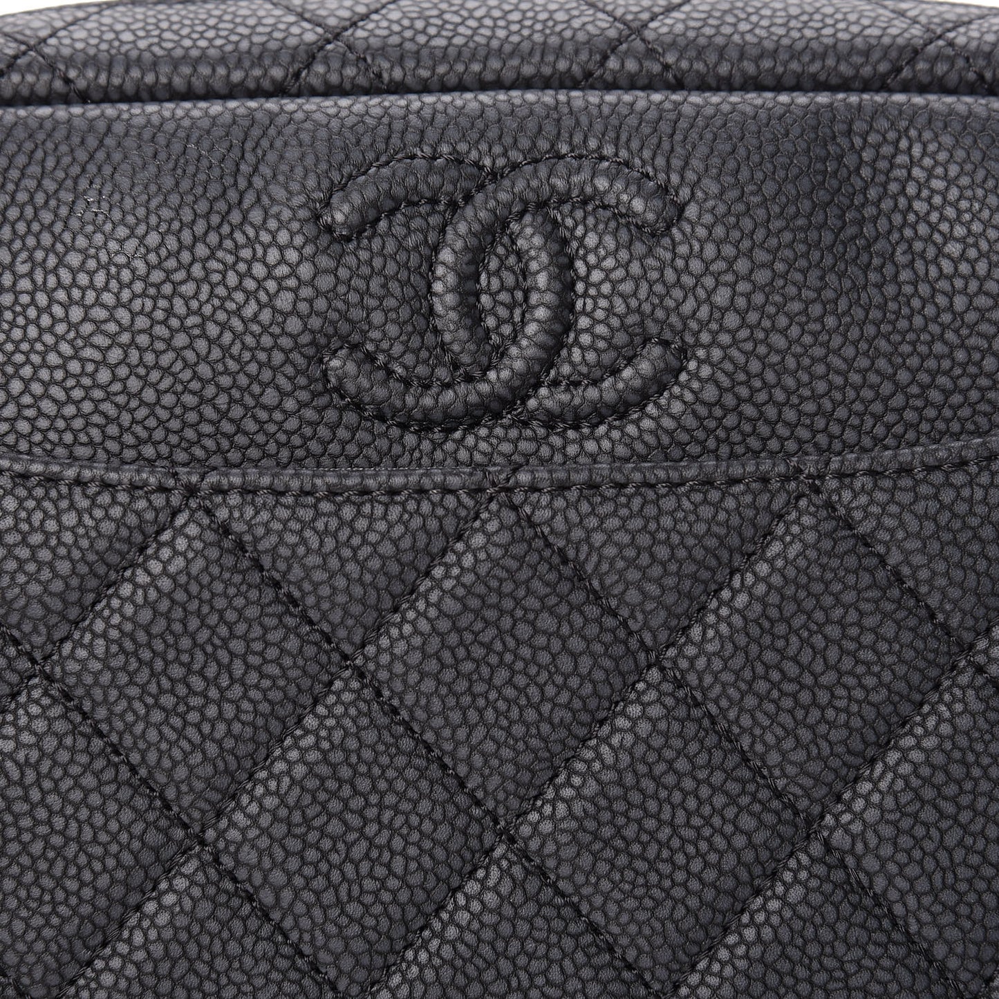 Caviar Quilted Small Coco Tassel Camera Case Dark Navy
