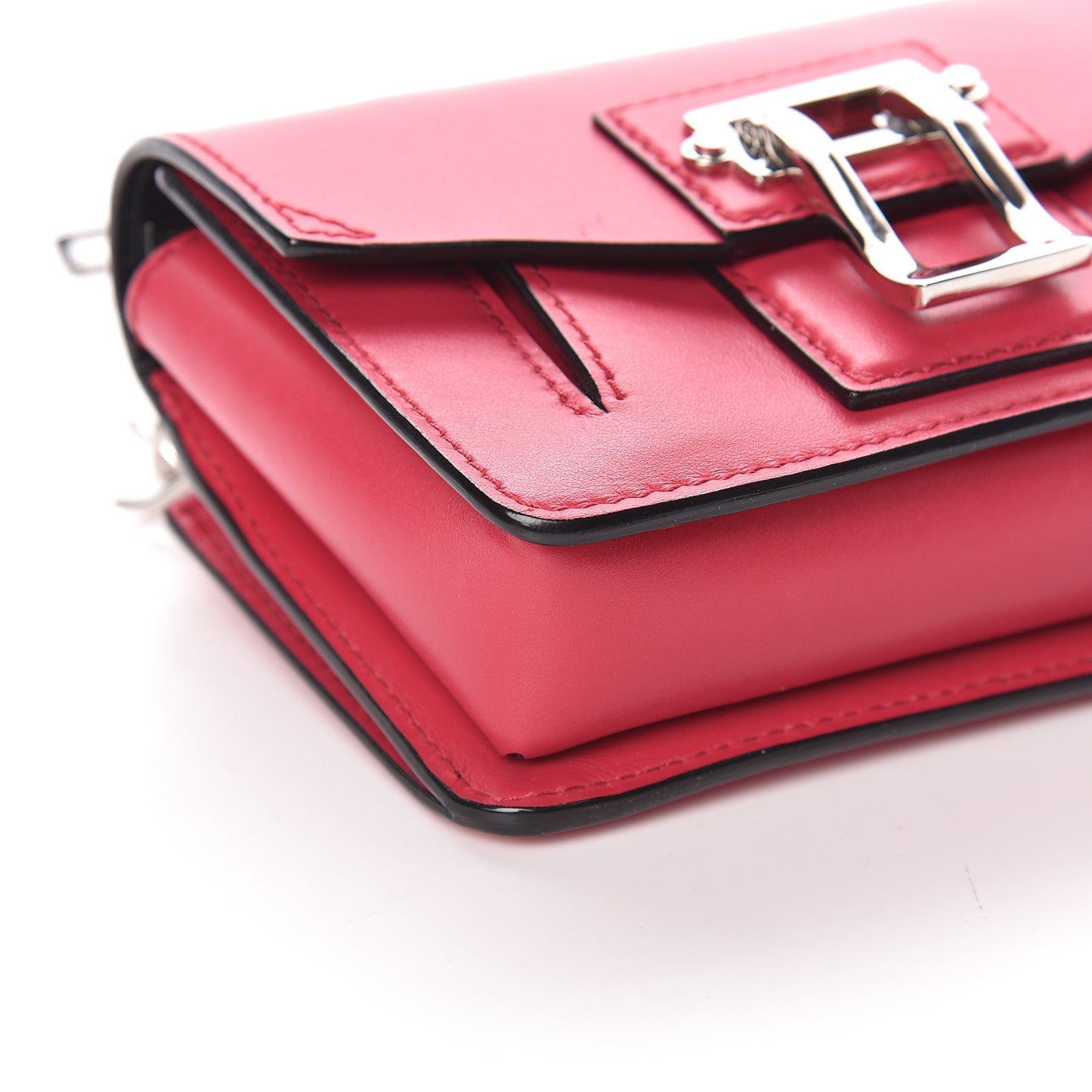 Smooth Calfskin Mini Hava Chain Crossbody Magenta