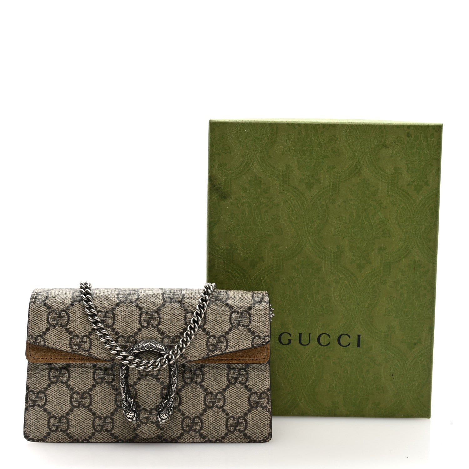 Gucci GG Supreme Monogram Super Mini Dionysus Shoulder Bag Taupe 10 of 10
