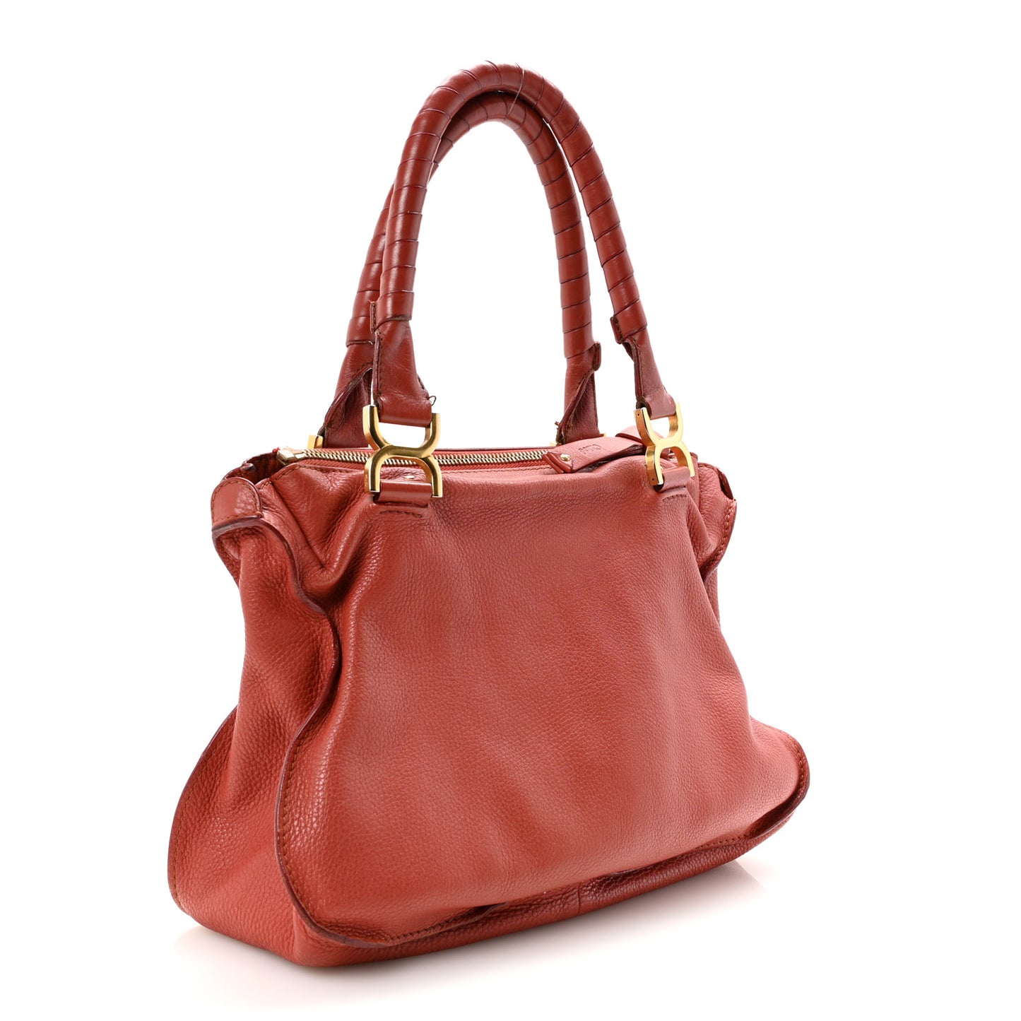 Calfskin Large Marcie Satchel Maple Leaf