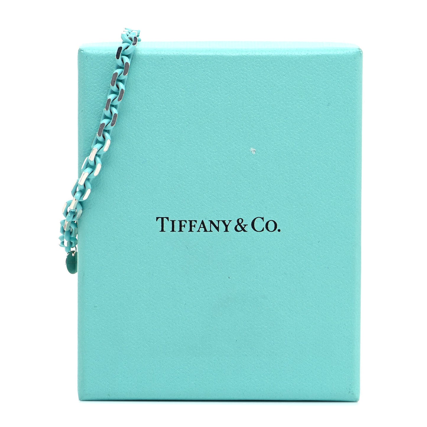 Sterling Silver Enamel Link Bracelet Blue