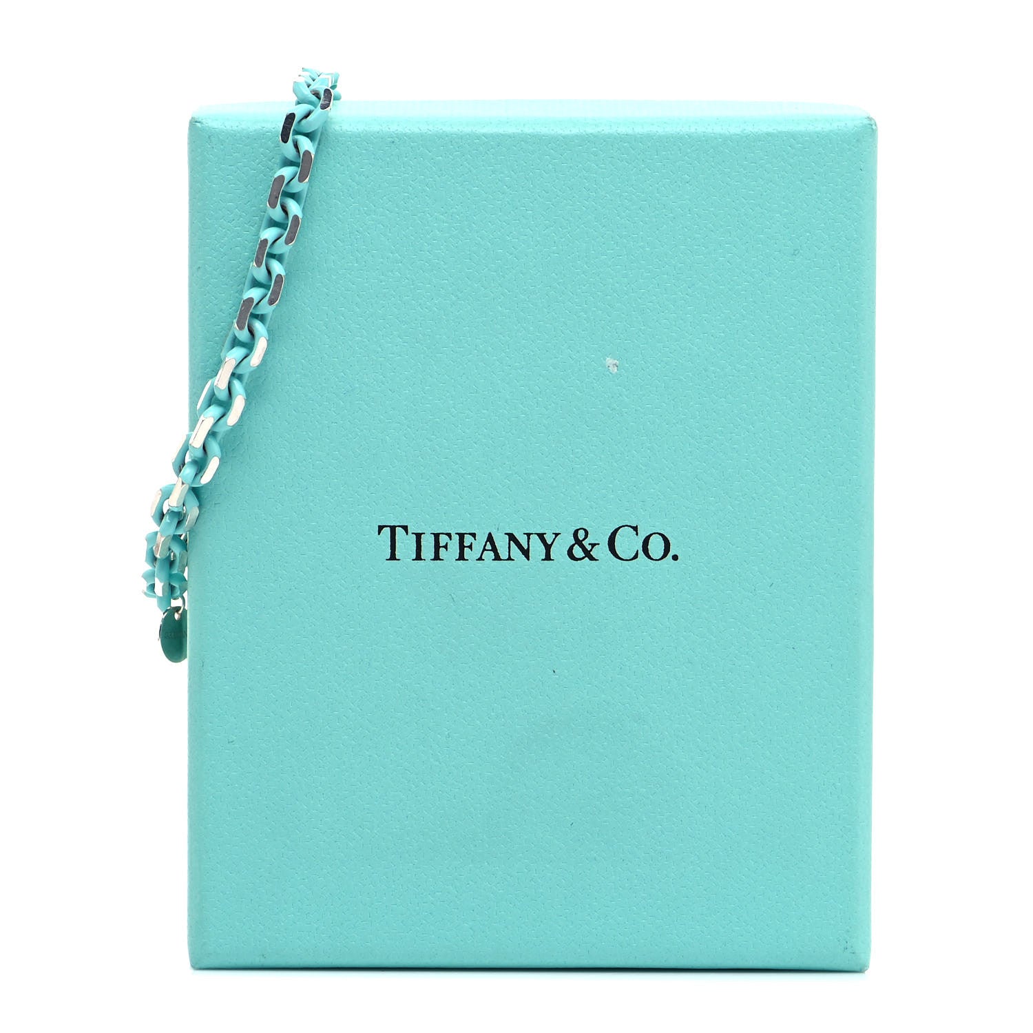 Tiffany Sterling Silver Enamel Link Bracelet Blue 6 of 6