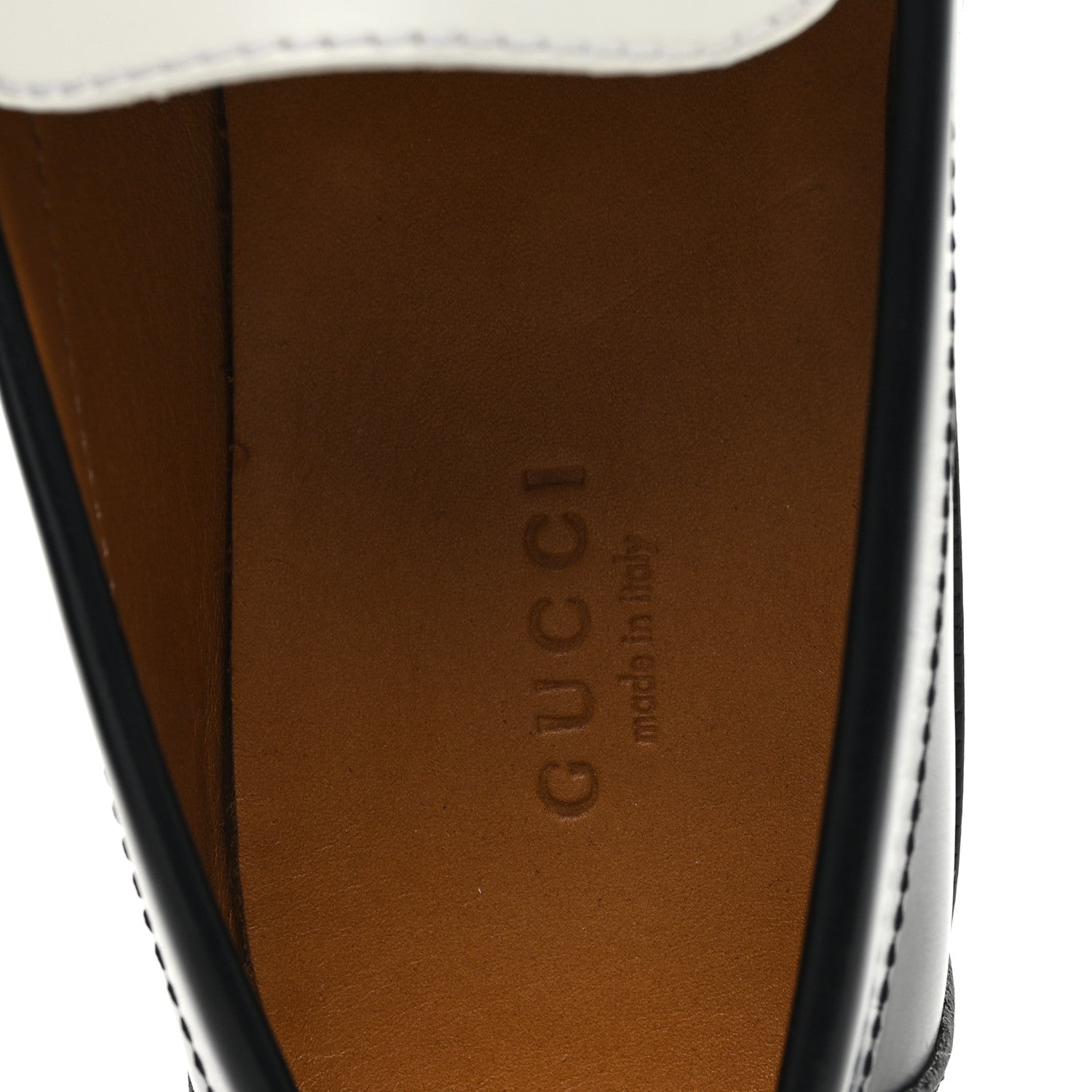 Gucci Millennial Ribot Cut Out Interlocking G Loafers 36 Black White 8 of 10