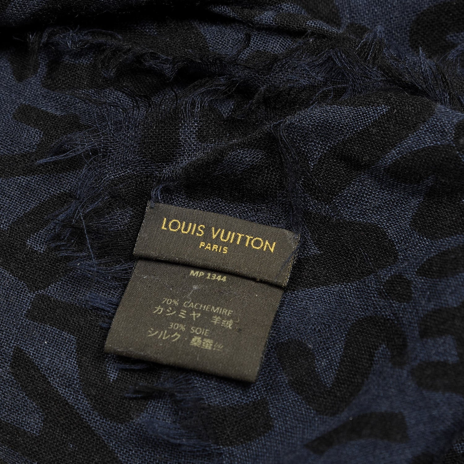Louis Vuitton Cashmere Silk Graffiti Scarf 2 of 3