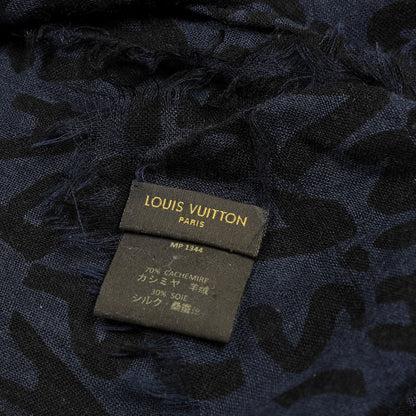 Louis Vuitton Cashmere Silk Graffiti Scarf 2 of 3