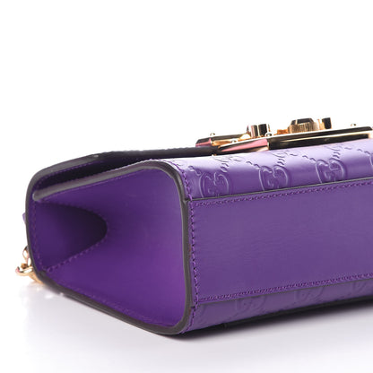 Gucci Guccissima Small Padlock Shoulder Bag Purple 8 of 10