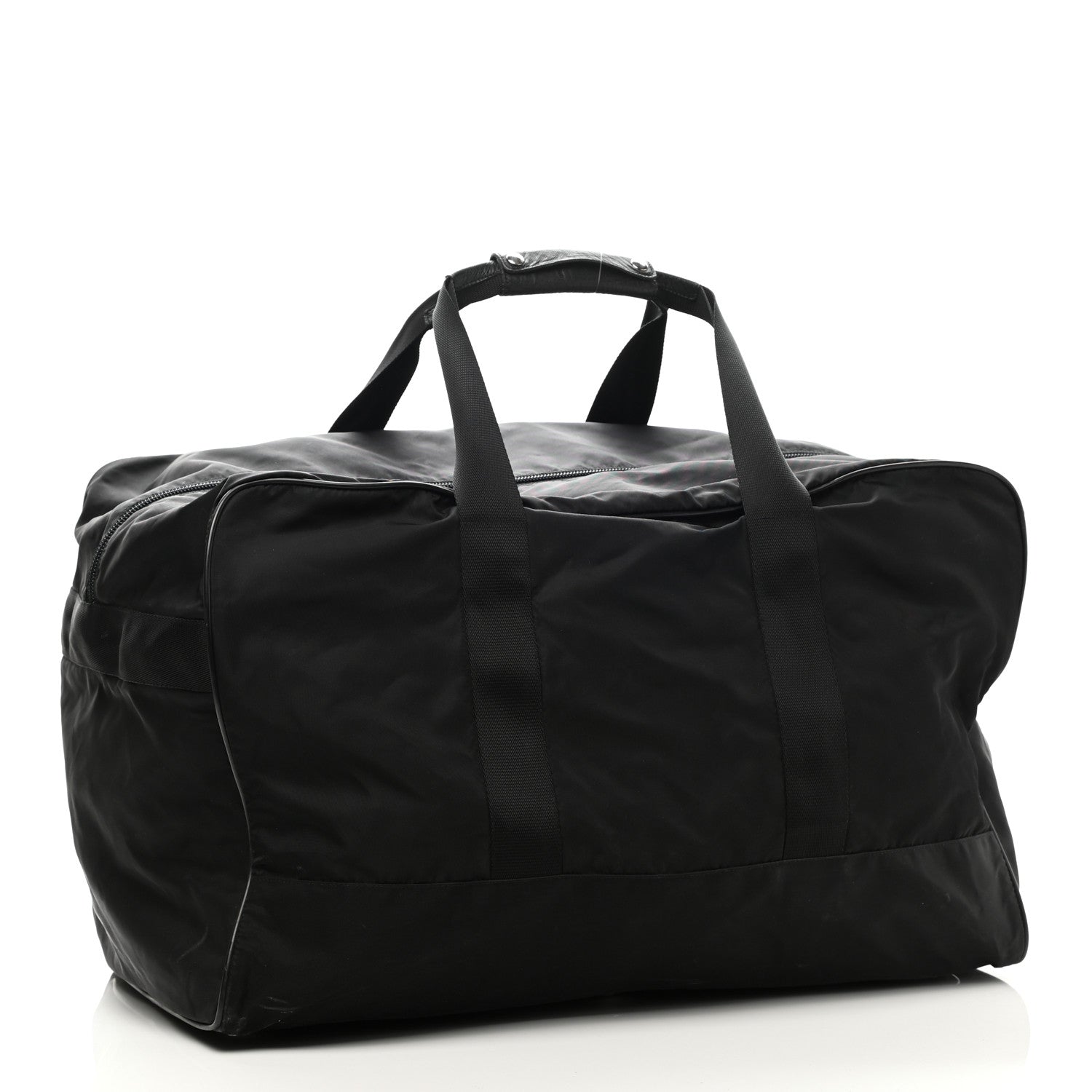 Prada Tessuto Nylon Saffiano Viaggio Duffle Black 3 of 14