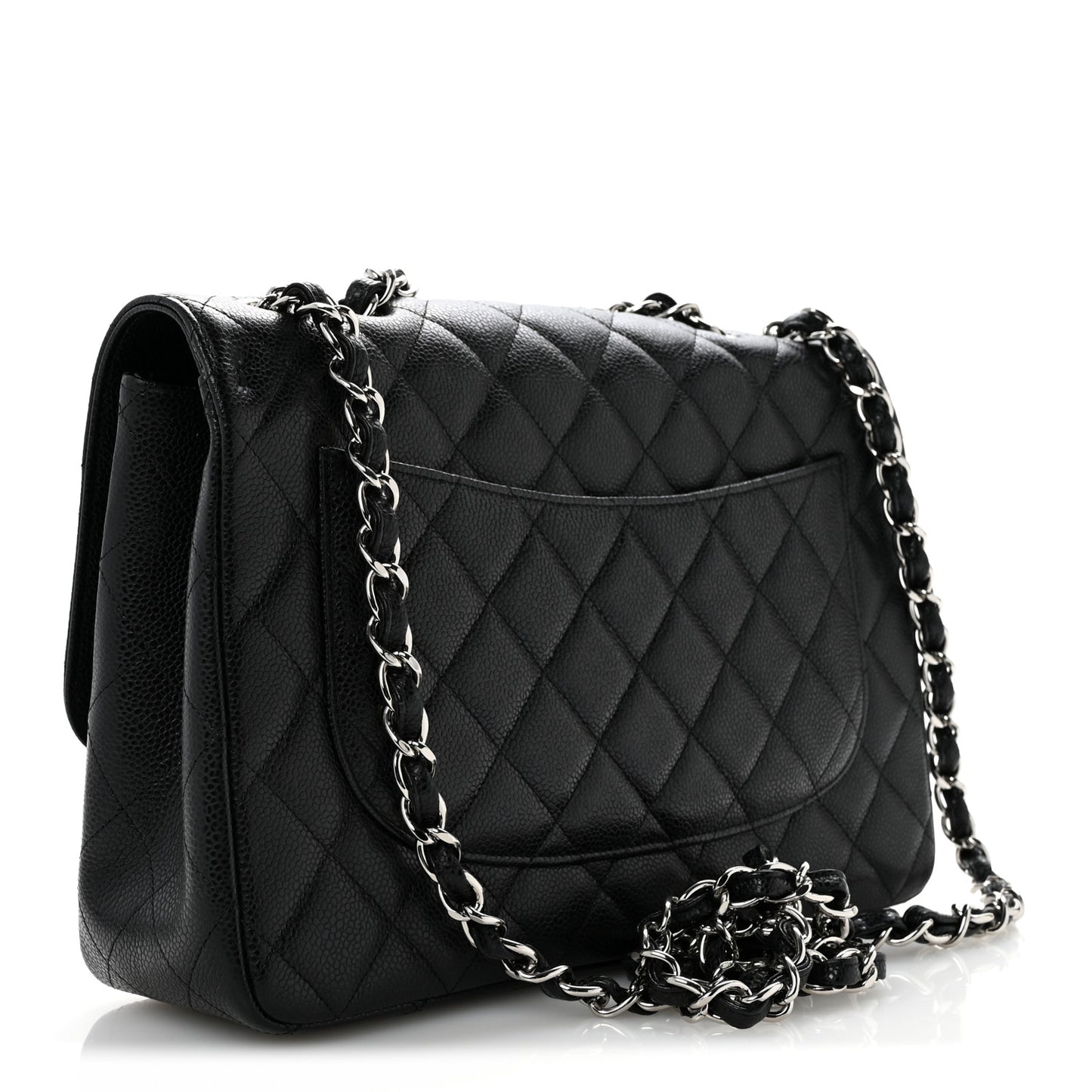 Caviar Quilted Jumbo Single Flap Black