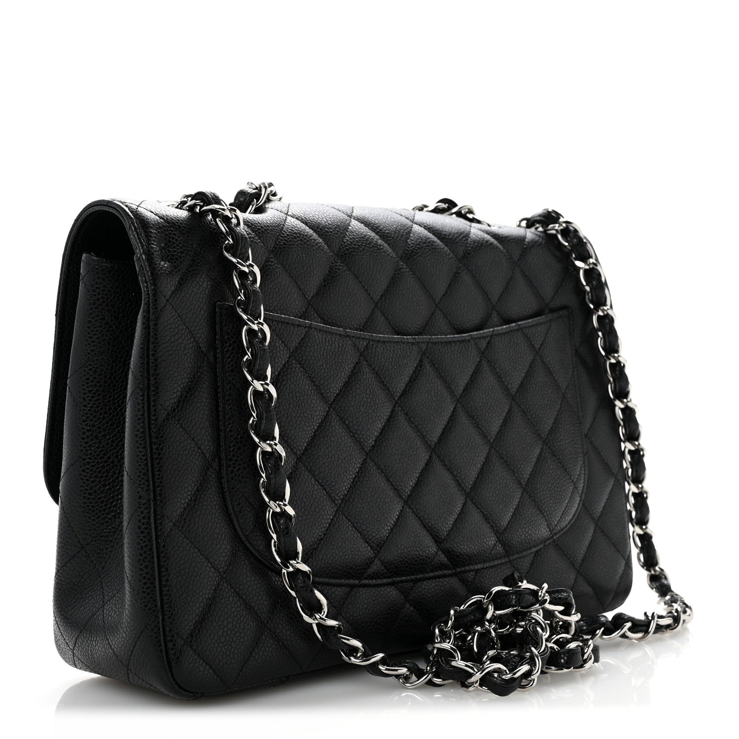 Chanel Caviar Quilted Jumbo Single Flap Black 3 of 14