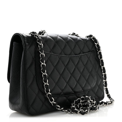 Chanel Caviar Quilted Jumbo Single Flap Black 3 of 14
