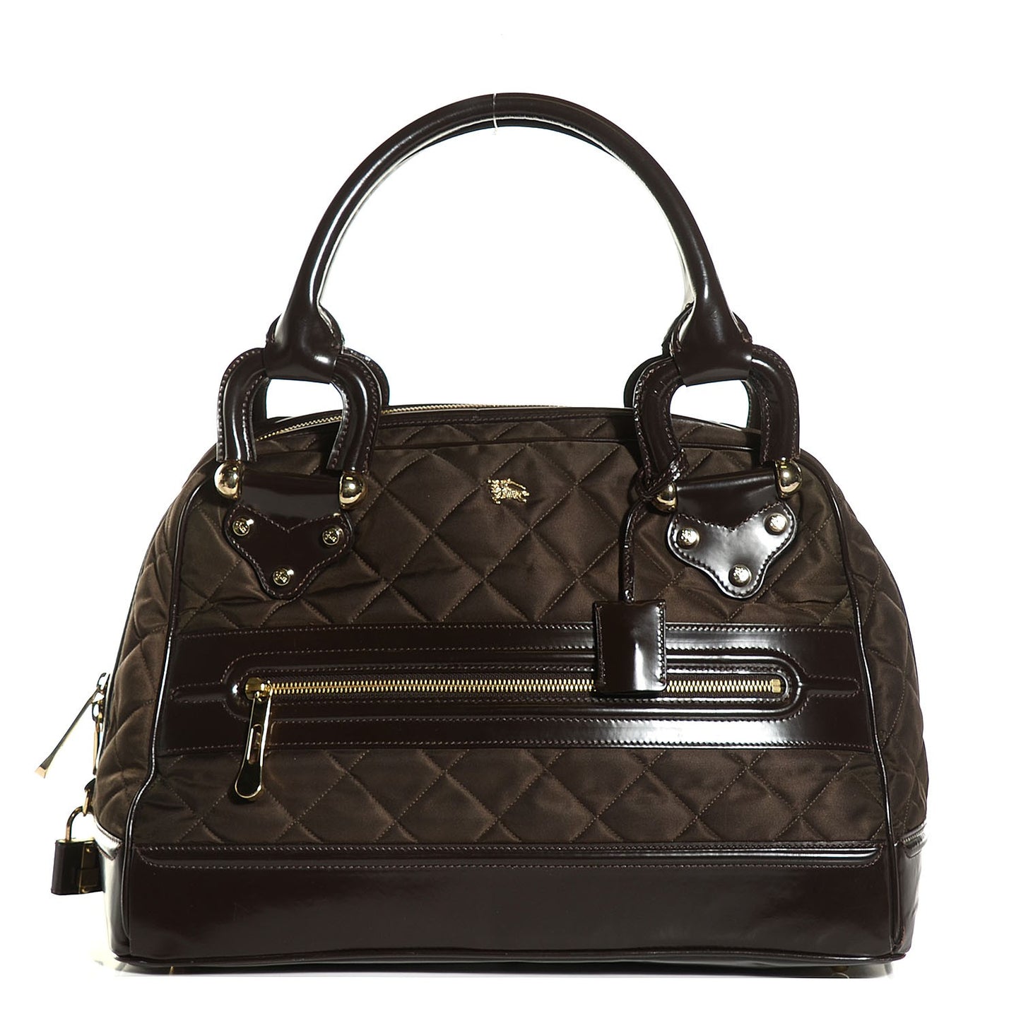 Quilted Calfskin Large Manor Tote Brown