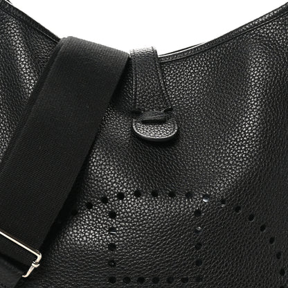Hermes Taurillon Clemence Evelyne III GM Black 8 of 11