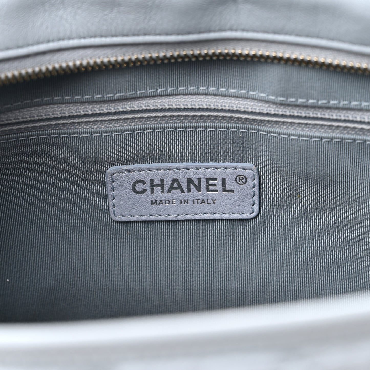 Aged Calfskin Quilted Medium Gabrielle Hobo Light Blue