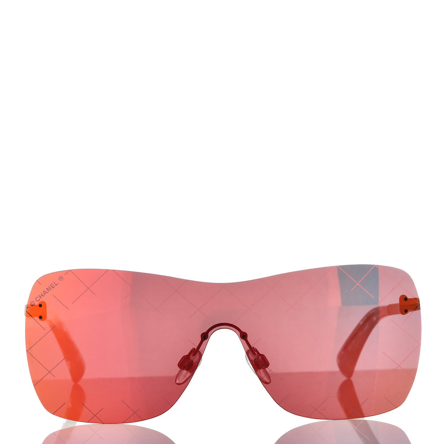 Shield Runway Sunglasses 4215 Silver Red