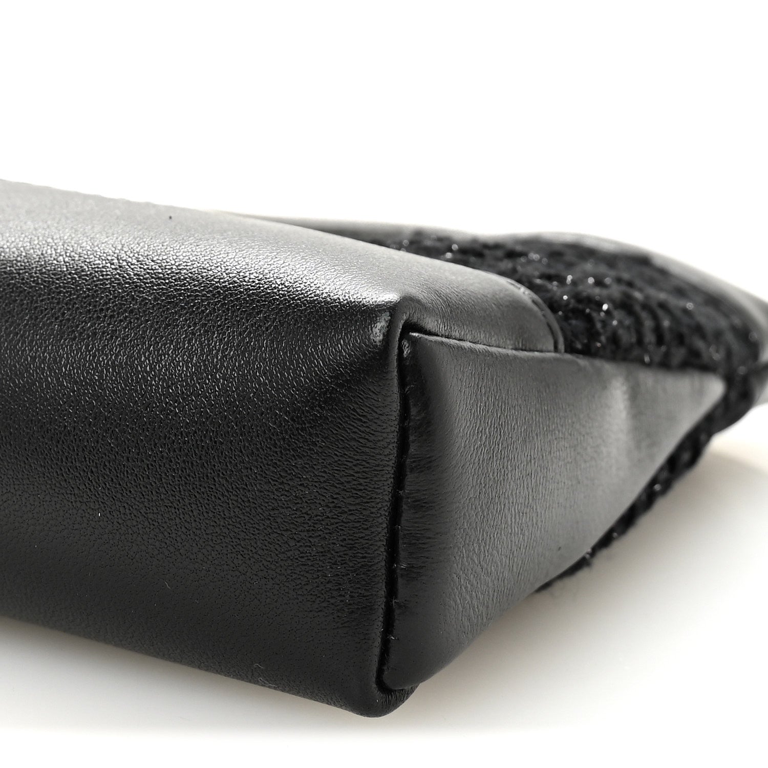 Chanel Tweed Shiny Calfskin Quilted Nano 31 Shopping Bag Black 9 of 10
