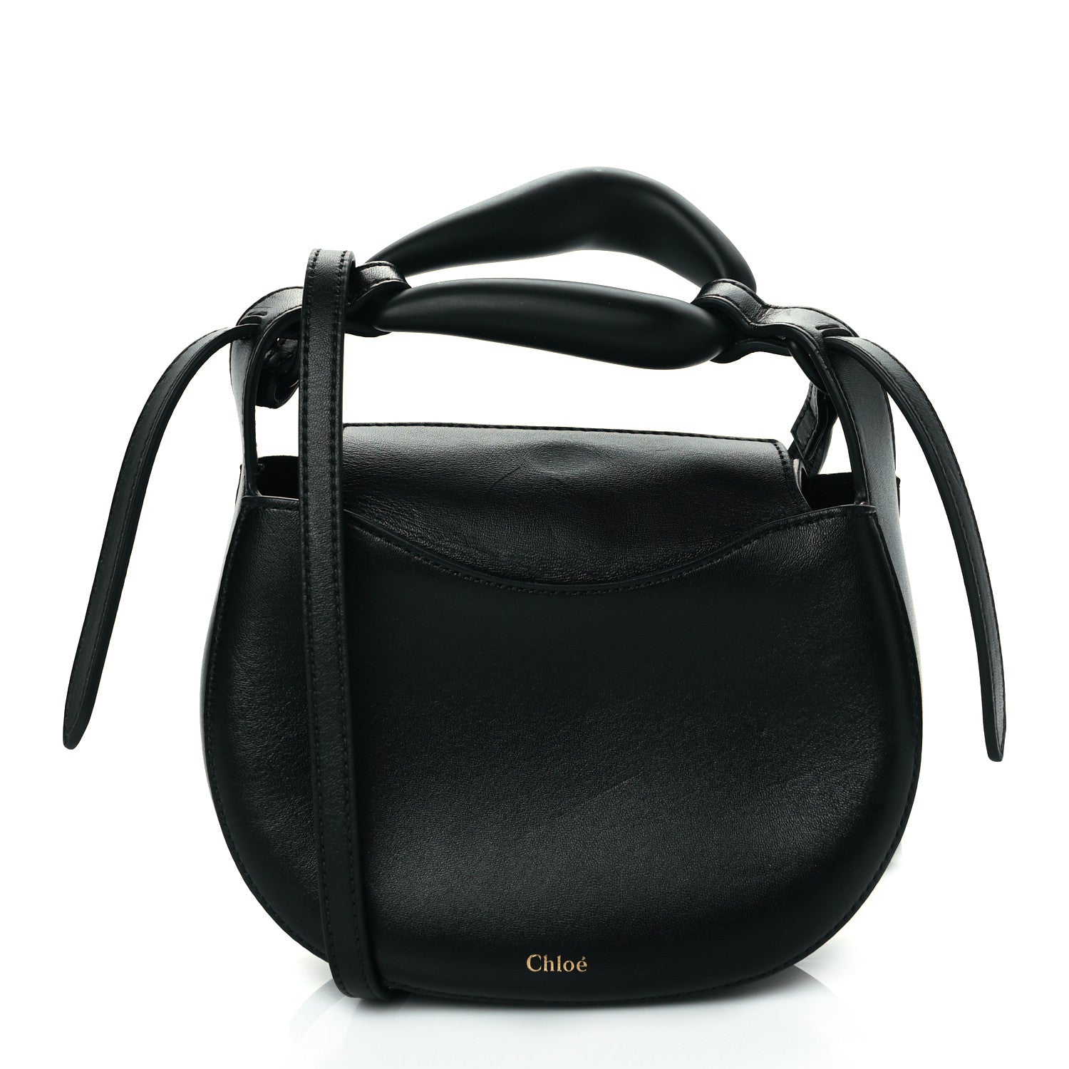 Chloe Small Grain Calfskin Kiss Bag Black 1 of 9