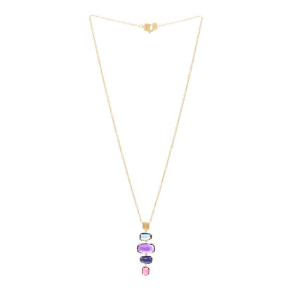 Marco Bicego 18K Yellow Gold Multi Gemstone Murano Pendant Necklace 3 of 5