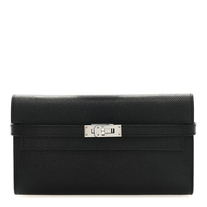 Hermes Epsom Kelly Longue Wallet Black 1 of 7