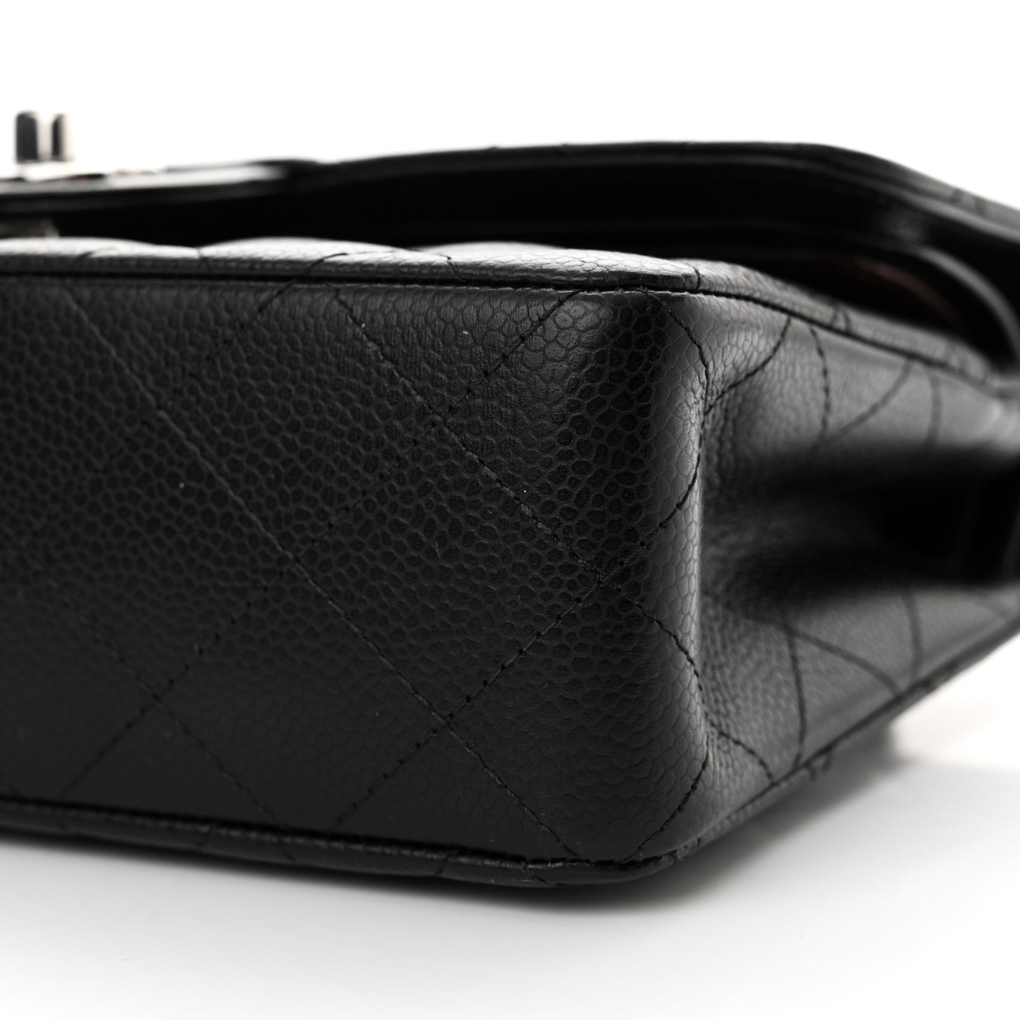 Caviar Quilted Small Double Flap Black