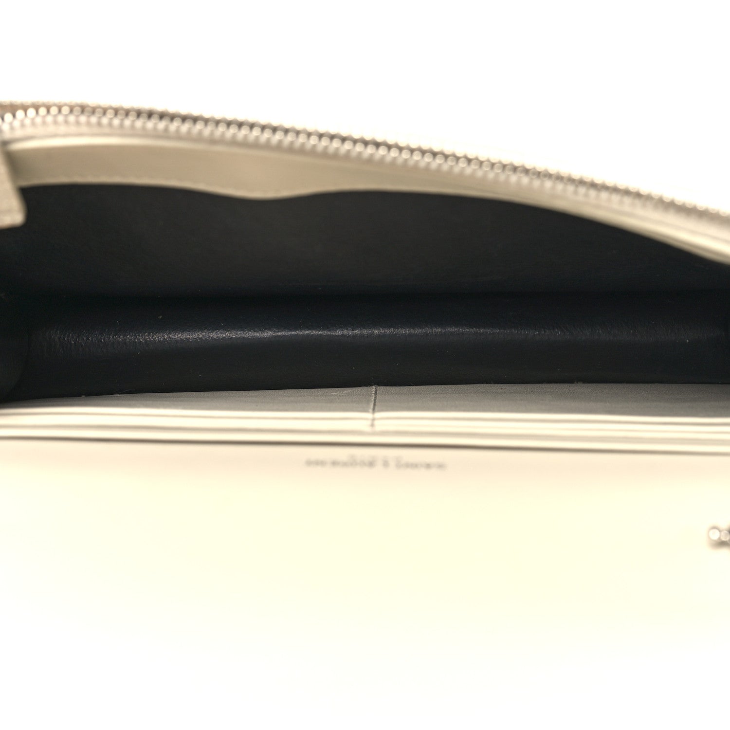 Saint Laurent Calfskin Crocodile Embossed Kate Monogram Tassel Chain Wallet Vintage White 5 of 10