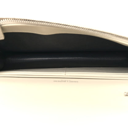 Saint Laurent Calfskin Crocodile Embossed Kate Monogram Tassel Chain Wallet Vintage White 5 of 10