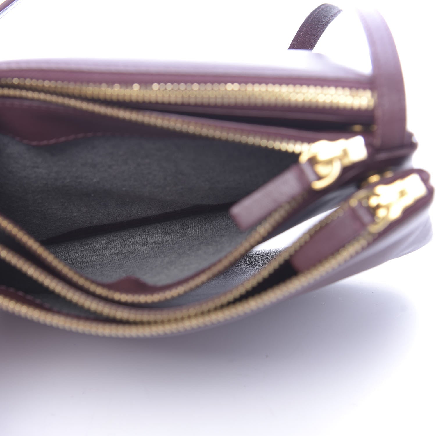 Celine Smooth Lambskin Small Trio Crossbody Bag Burgundy 6 of 17