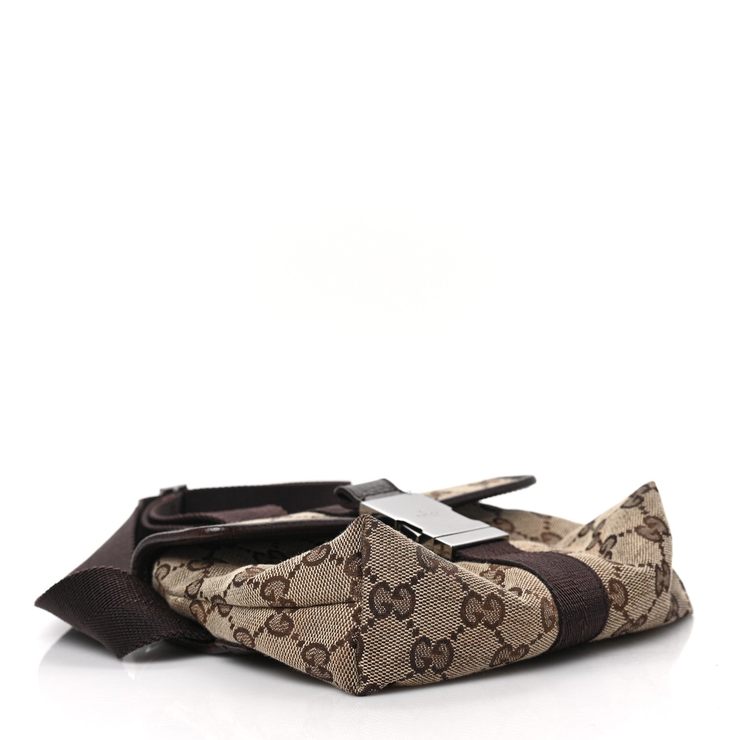 Gucci Monogram Waist Pouch Bag Dark Brown 4 of 9