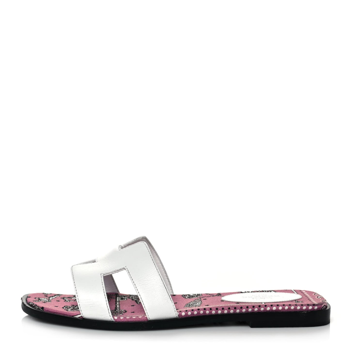 Box Calfskin White Bois De Rose Oran Sandals 36.5 White