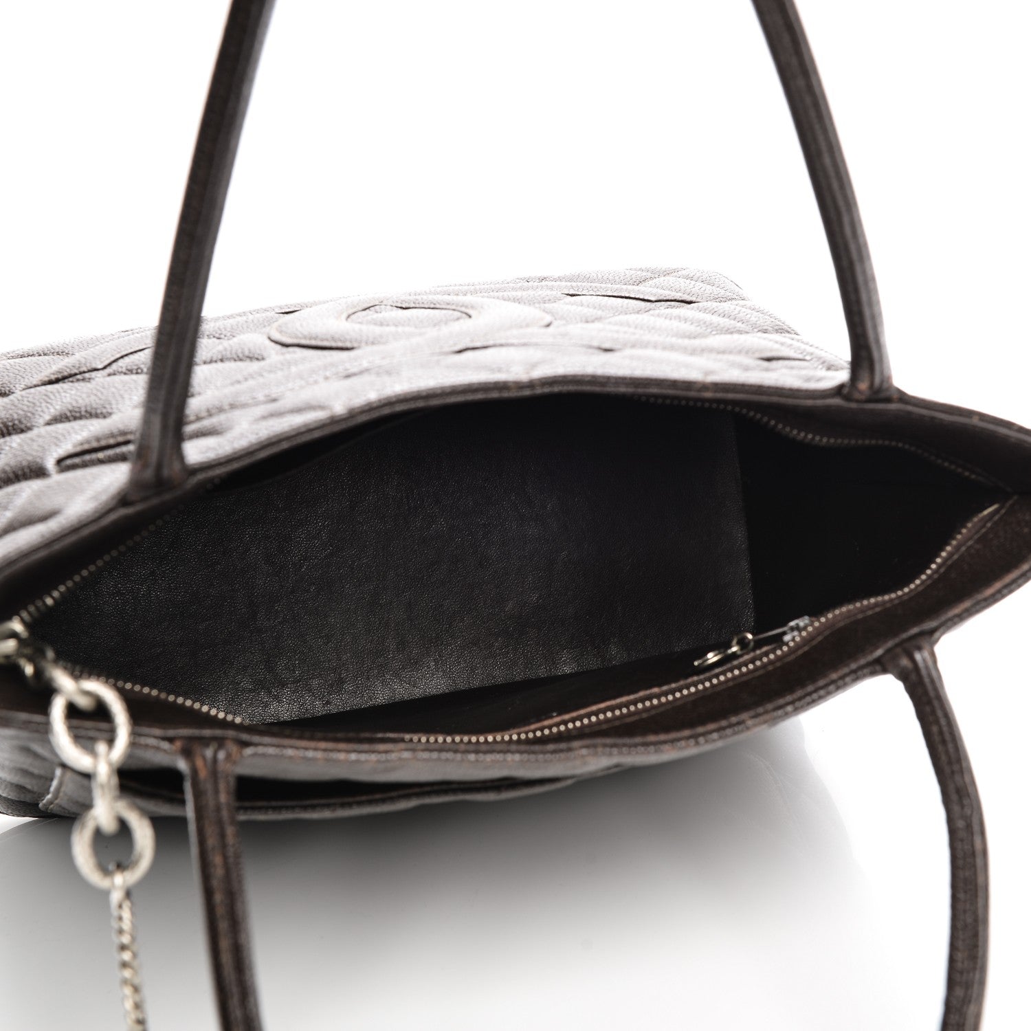 Chanel Caviar Quilted Medallion Tote Dark Brown 5 of 12