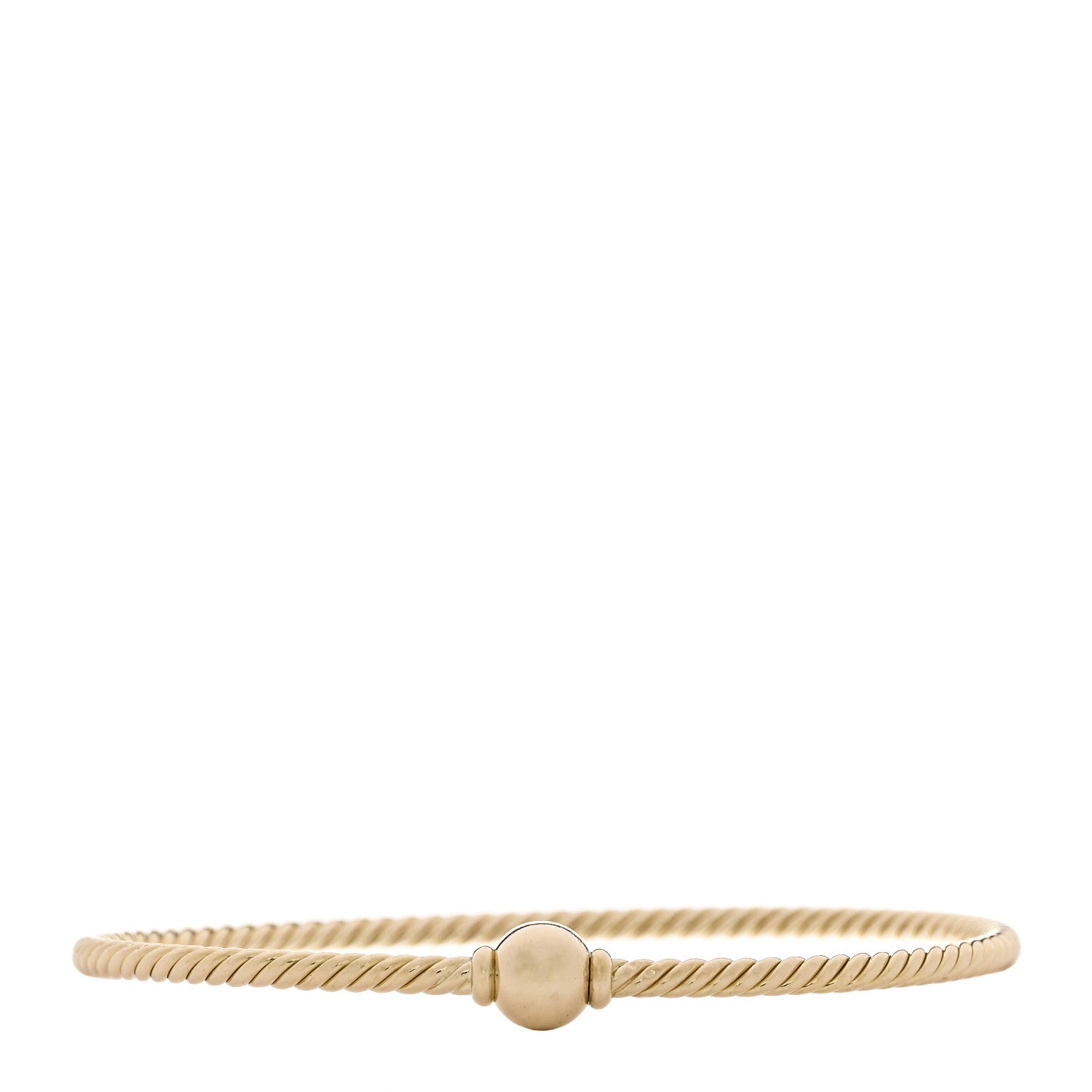 David Yurman 18K Yellow Gold 7mm Solari Station Bracelet 1 of 5